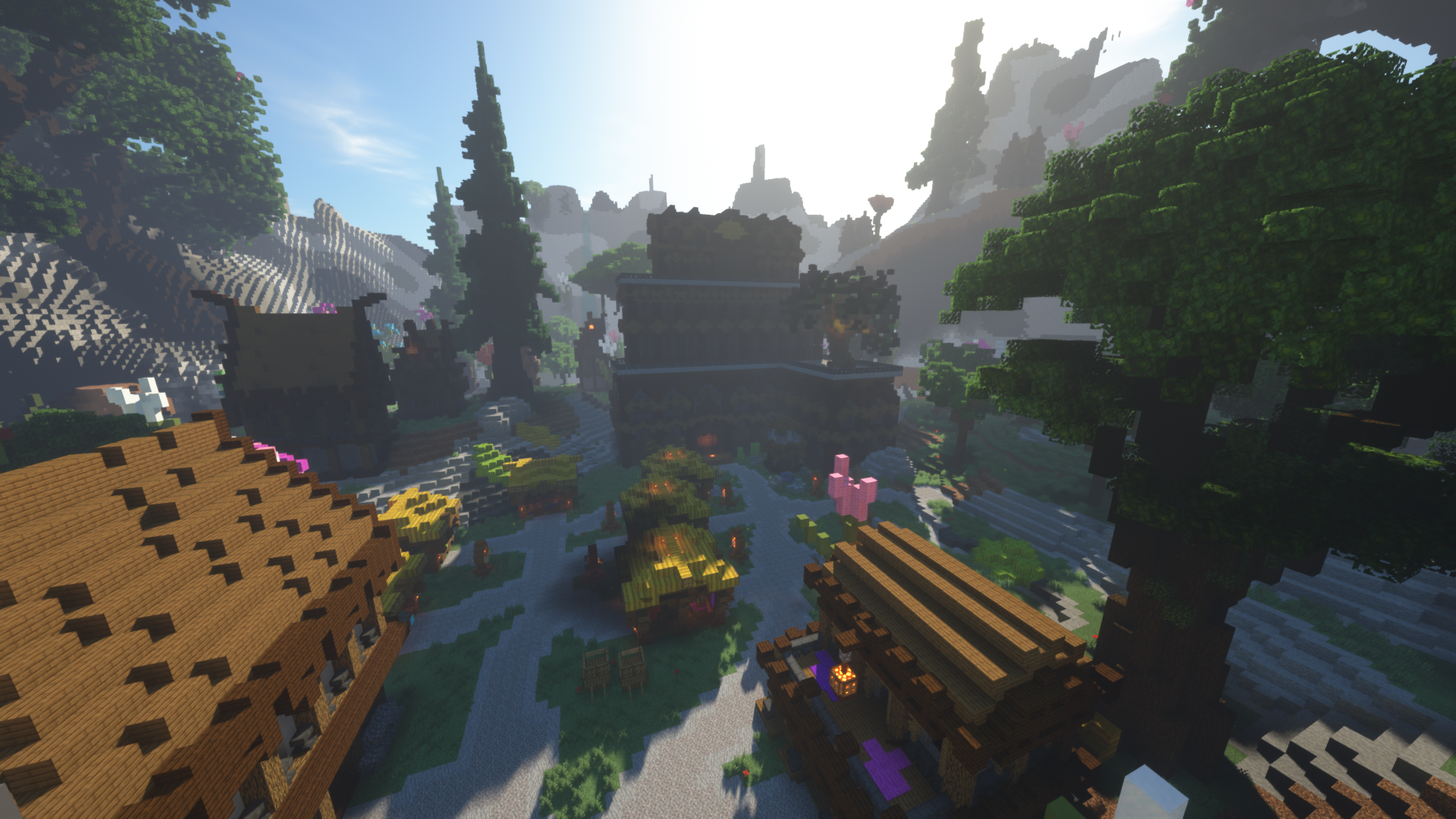 Der Spawn von GRAVITY mit den wichtigsten Gebäuden und NPCs.